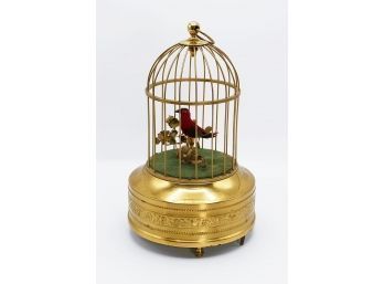 Vintage German Mechanical Singing Bird Cage Automation - Great Working Condition