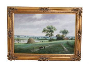 John Pollins (20th Century) Original Landscape Painting - 24' X 36' (Canvas Size)