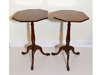 Pair Of Victorian Style Tilt-Top Side Tables