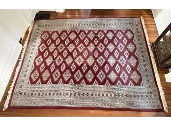 Large Handmade Bokhara Wool Rug - 9.5Ft X 12Ft (114' X 144')