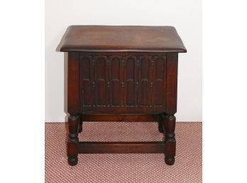 Antique Lenox Shops Furniture Joint Stool / End Table With Storage