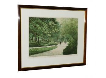 Harold Altman (b. 1924) Lithograph On Paper 'Jardin Du Luxembourg 1983' - Signed/Numbered