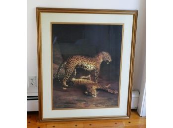 Framed Art Print - 'Two Leopards Lying In The Exeter Exchange' By Jacques-Laurent Agasse