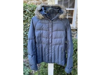 Columbia Down/Feather Coat With Faux Fur Hood - Women's Size XL