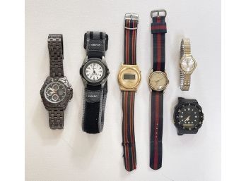 Lot Of 6 Watches - Embassy, Sharp, Texas Instruments, Casio, Hamilton, CG
