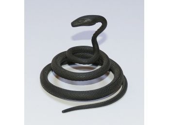 Superbly Detailed Coiled Snake Bronze Sculpture