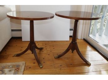 Pair Of Italian Round Side Tables