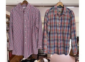 Brooks Brothers & L.L. Bean Men's Cotton Shirts - Size 17x32/33 & Large
