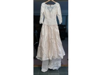 Vintage CHRISTOS Silk Wedding Dress