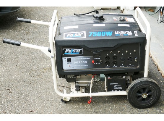 Pulsar 7500W Generator With Electric Start - PG7500 - Cost $1000