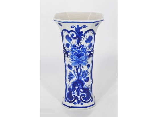 1967 Royal Delft Blue Earthenware Flower Vase