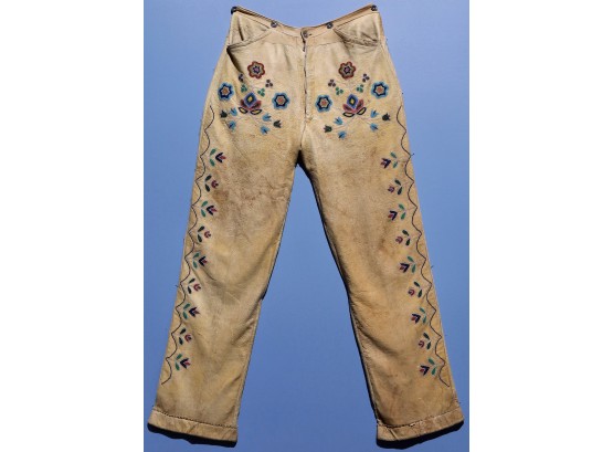 19th C. Native American Cherokee Nation Beaded Pants