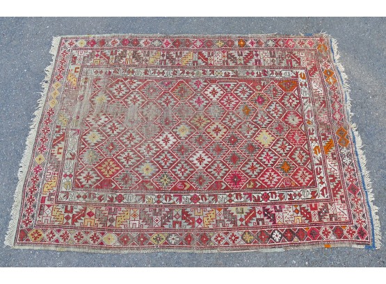 Vintage Hand Knotted Wool Rug - 48' X 66'