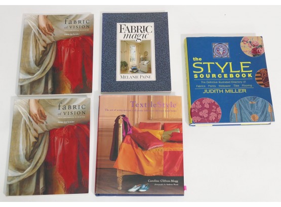 5 Books On Fabrics, Textiles, And Wall Coverings