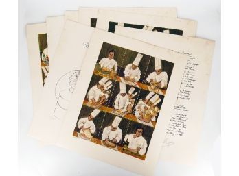 Guy Buffet Lithograph Suite 'Great California Chefs'