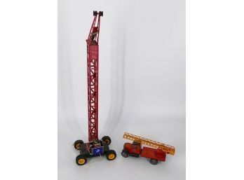 Vintage Kovap Tin Toys - Truck And Crane