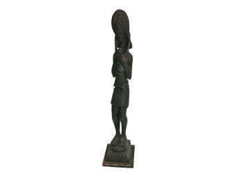 Roger Francois (Haiti, 1928 - 2013) Carved Wood Sculpture, Mother With Child