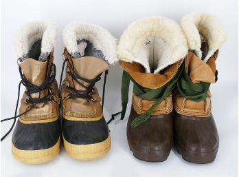 2 Pairs Of Sorel Winter Boots - Size 12 & 9