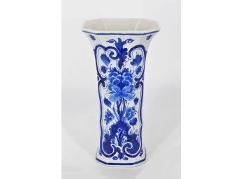 1967 Royal Delft Blue Earthenware Flower Vase