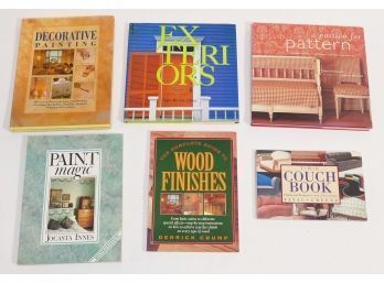6 Books On Interior Design - Paint, Exteriors, Wall Treatments, Furniture, Etc