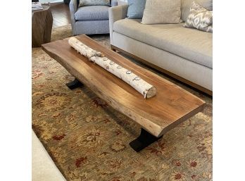 Lillian August Live Edge Wood Slab Cocktail Table - Cost $1395