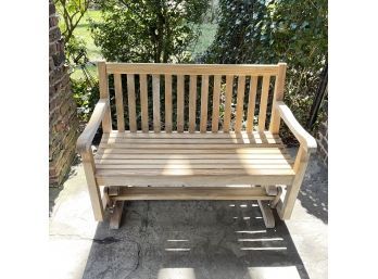 Outdoor Classics Traditional Teak Bench Glider 4' - From Patio.com