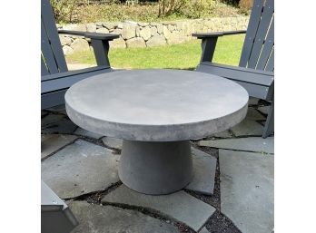 West Elm Concrete Composite Pedestal Outdoor Round Coffee Table 32' - Cost $599