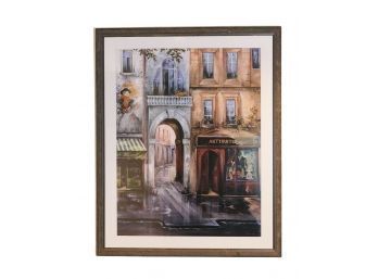 Mark St. John French Scene Print - Antiques  - Professionally Framed