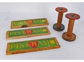 Vintage Decoration -  Fruit Crate Labels & Wooden Spools