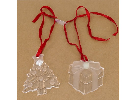 2 Tiffany & Co Crystal Christmas Ornaments