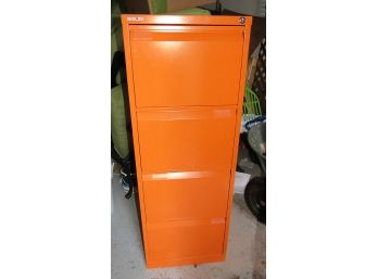 Bisley 4 Drawer File Cabinet - Orange