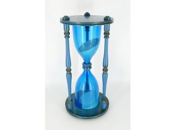 Oversized Glass & Wood Hourglass