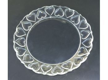 Tiffany & Co. 12' Crystal Heart Platter