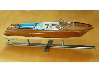 26' Riva Aquarama Model Boat - Wood And Chrome - AM (Authentic Models)