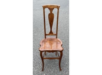 Antique Queen Anne Style Carved Wooden Chair - Small - Child's