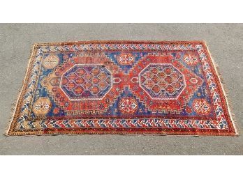 Hand Knotted Turkish Area Rug - 4'6' X 8'1' (54' X 97') - Beautifully Detailed