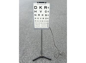 Vintage Good-Lite Lighted Eye Chart With Stand - Visual Acuity Chart (Translucent Model A)