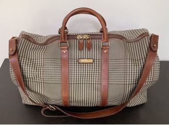 Vintage Polo Ralph Lauren Herringbone Plaid Duffel Travel Bag
