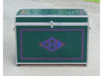 Large Custom Horse Tack Trunk - Stainless Steel, Vinyl, Wood - $1200 Cost