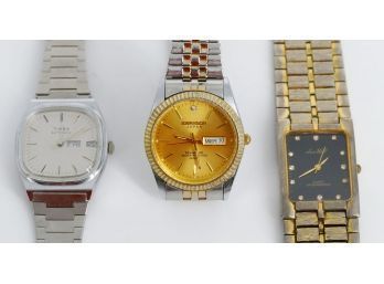 3 Vintage Wrist Watches - Timex, Swanson, Louis Weil