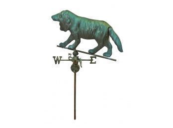 Vintage Copper Setter Dog Weathervane