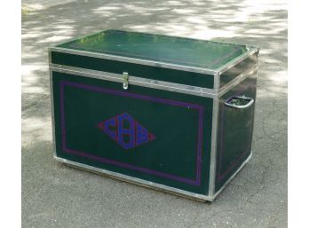 Large Custom Horse Tack Trunk - Stainless Steel, Vinyl, Wood - $1200 Cost