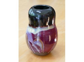 Vintage Pottery - 12' Vase - Drip Glaze
