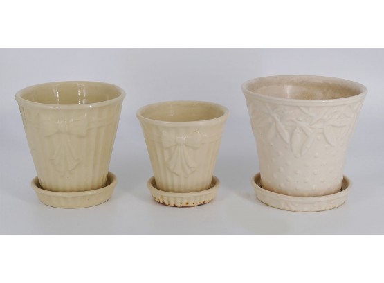 3 Nelson McCoy & Shawnee Pottery Planters/Pots