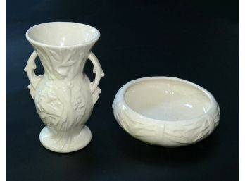McCoy Pottery Vase And Bowl