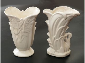 2 Different McCoy Pottery Vases
