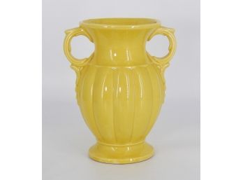 McCoy Pottery 9' Handled Vase - In Yellow