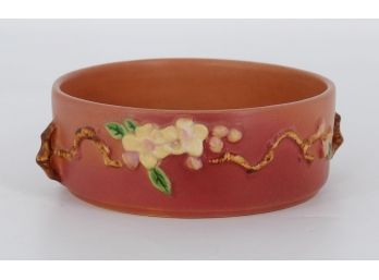 Roseville Pottery Pink Apple Blossom Round Bowl - 326-6