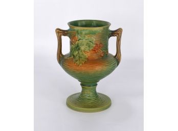 Roseville Pottery Bushberry Trophy Vase - Model 157-8