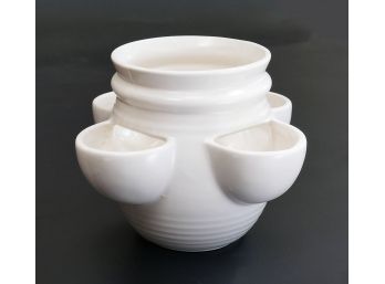McCoy Pottery Strawberry Pot - In White